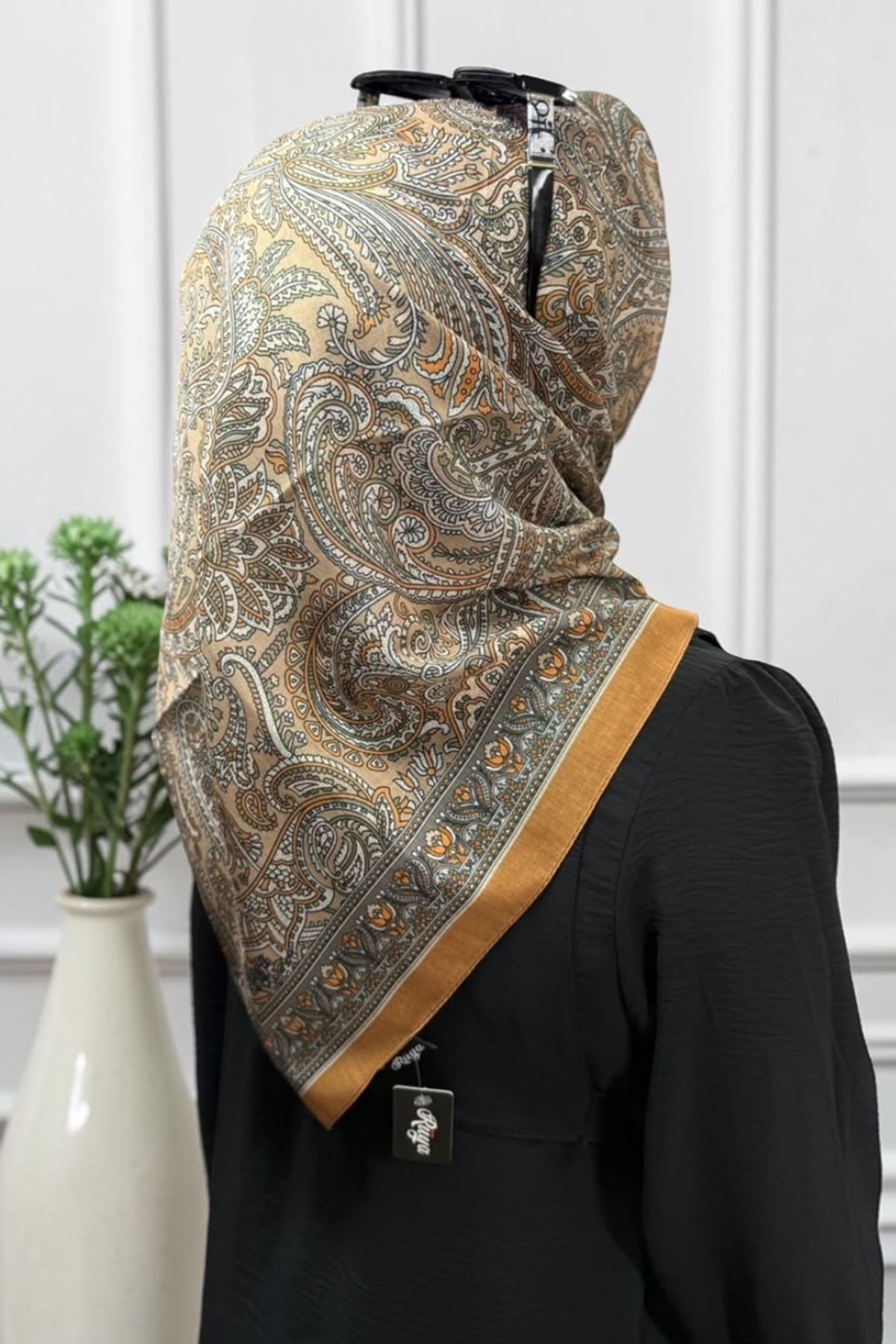 Rüya Lina Etnik Desen Soft Eşarp Kod: 1128 - V22
