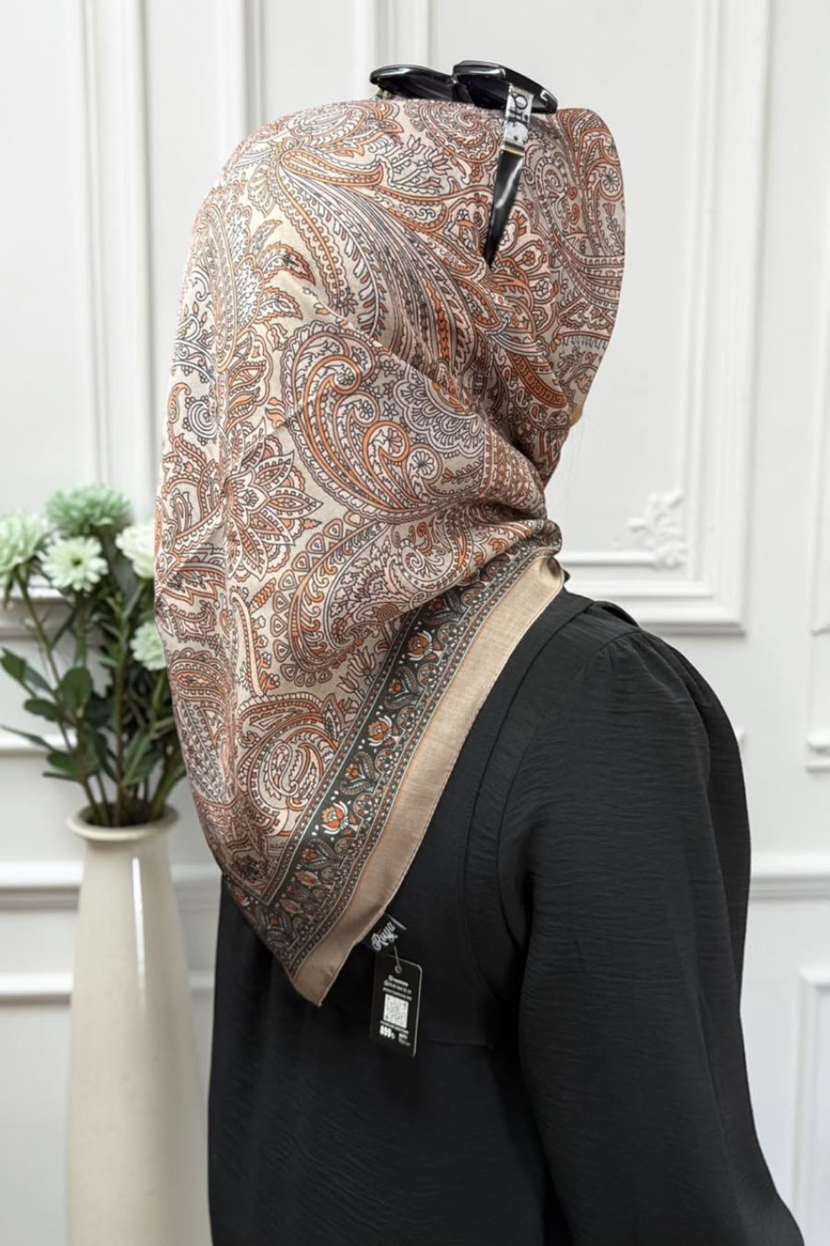Rüya Lina Etnik Desen Soft Eşarp Kod: 1128 - V23