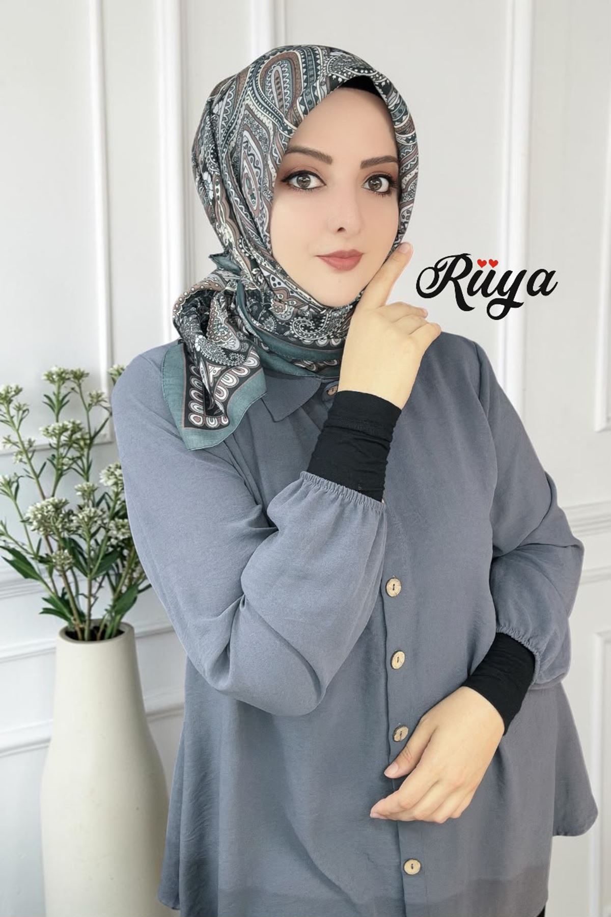Rüya Lina Etnik Etro Desen Soft Eşarp Kod : 3225