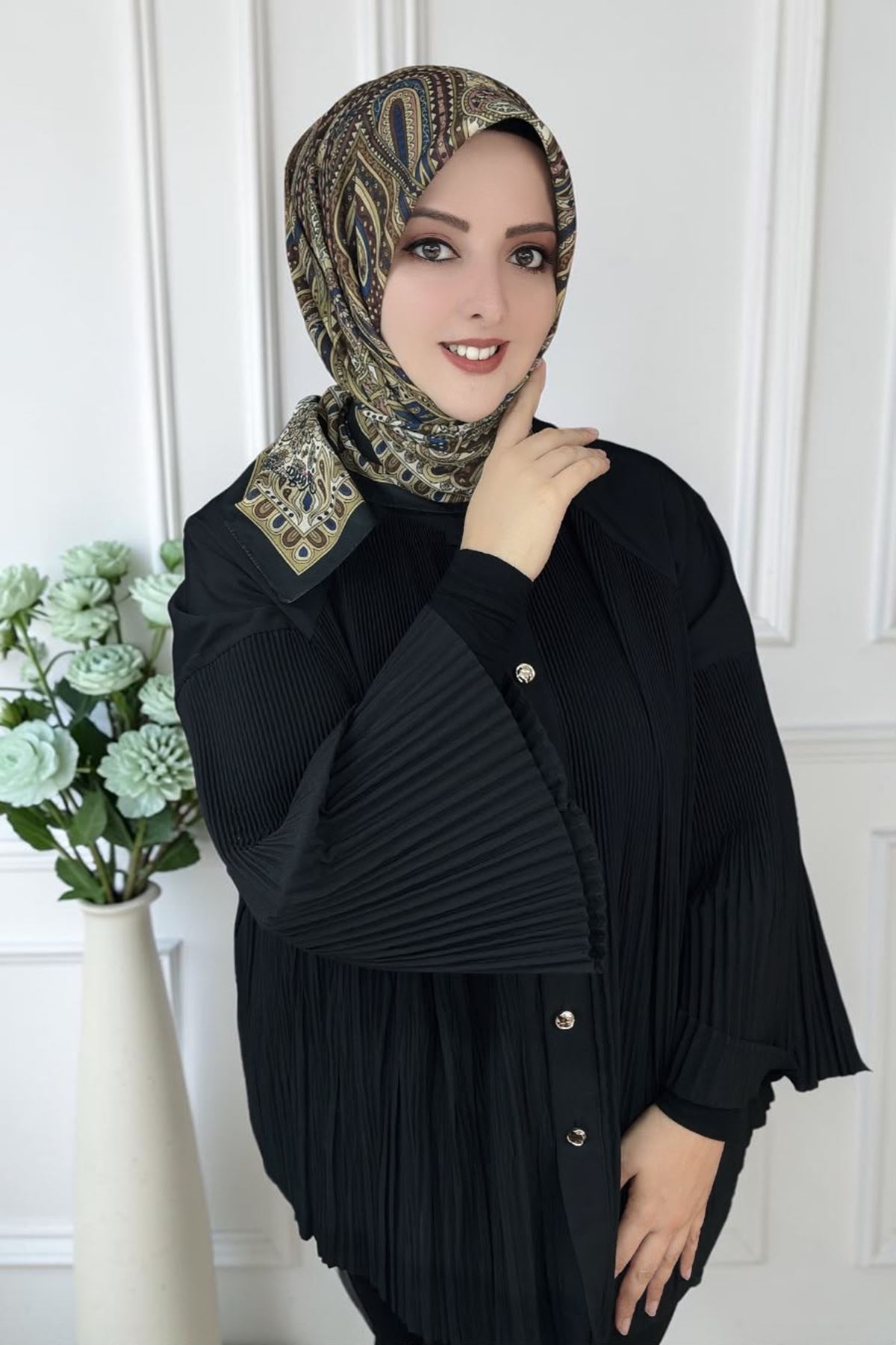 Rüya Lina Etnik Etro Desen Soft Eşarp Kod : 3225