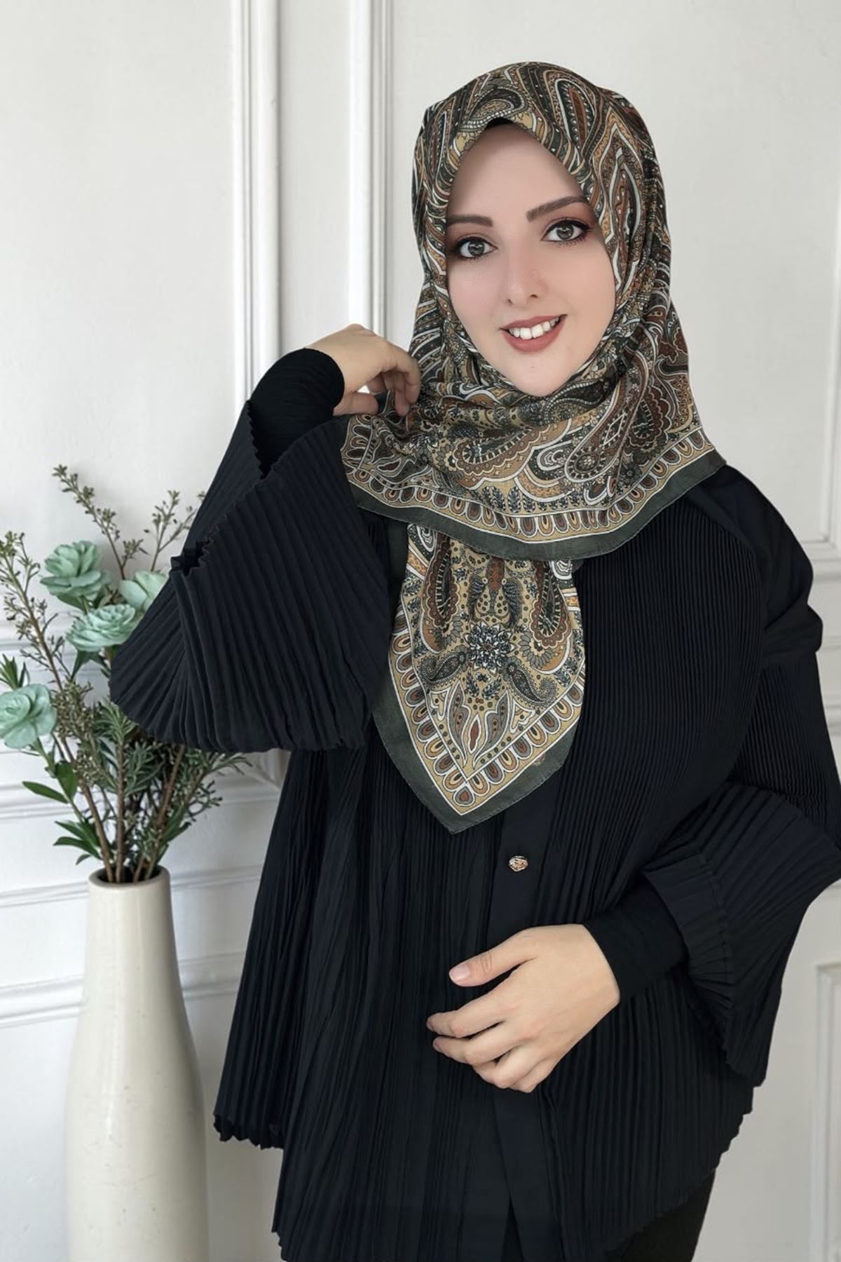 Rüya Lina Etnik Etro Desen Soft Eşarp Kod : 3225
