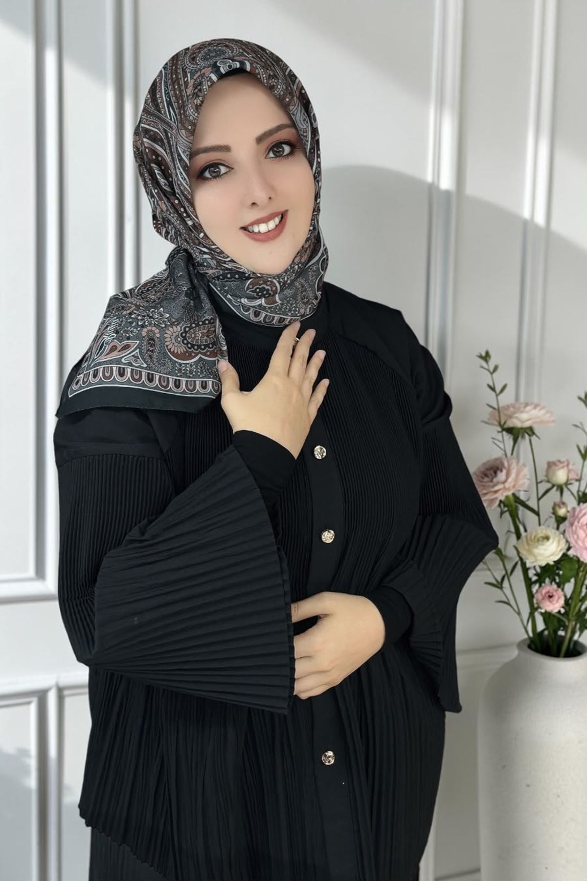 Rüya Lina Etnik Etro Desen Soft Eşarp Kod : 3225