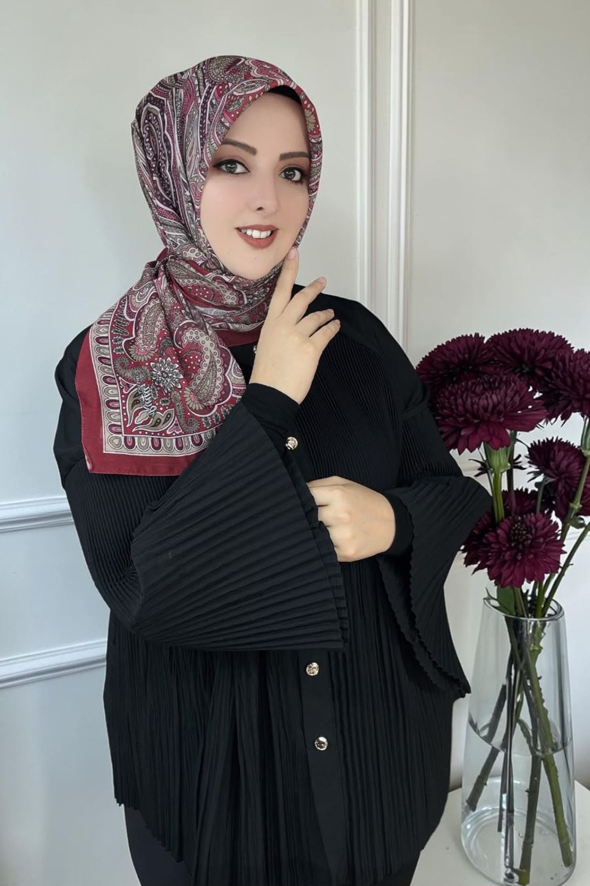 Rüya Lina Etnik Etro Desen Soft Eşarp Kod : 3225