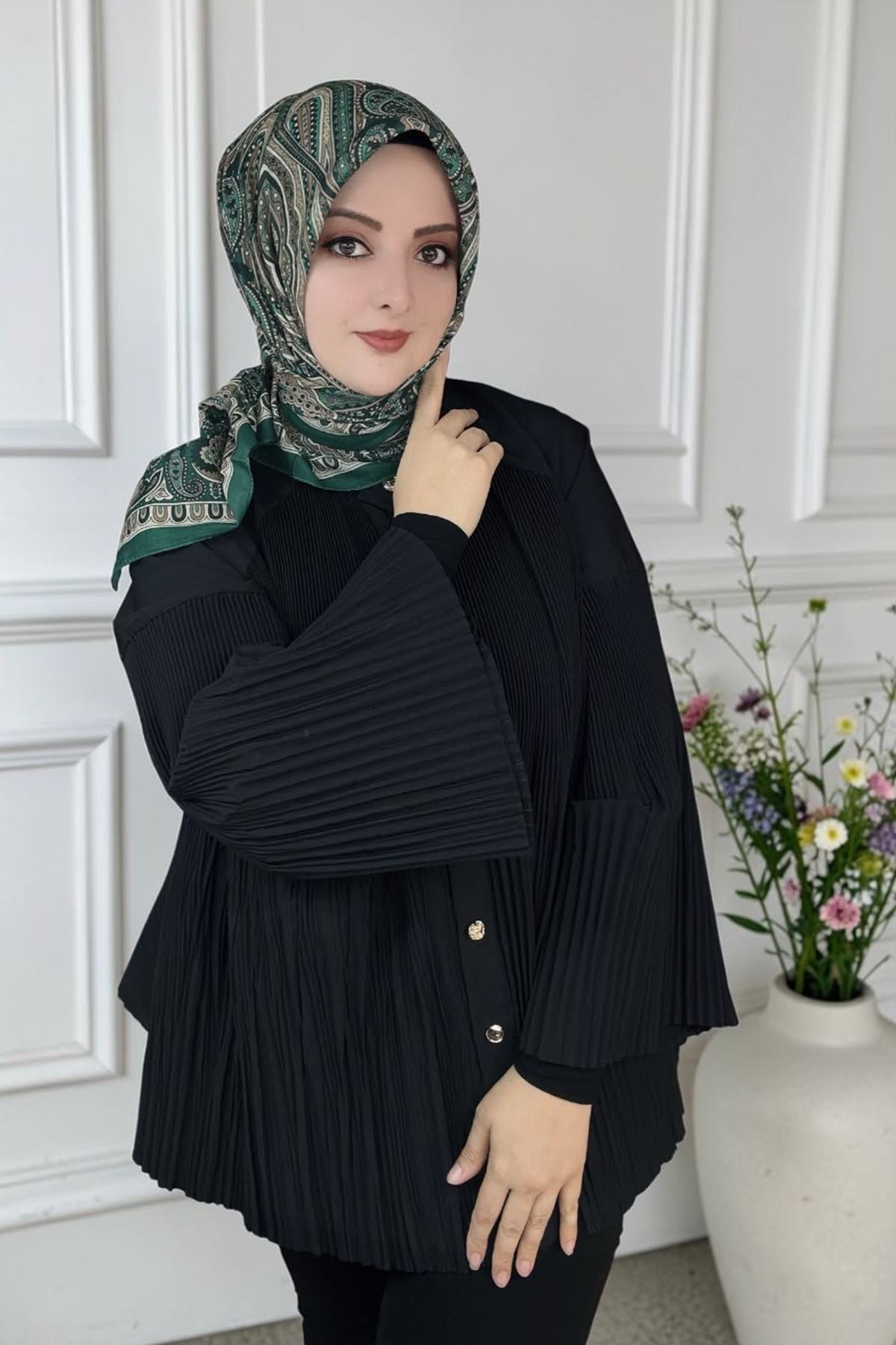 Rüya Lina Etnik Etro Desen Soft Eşarp Kod : 3225