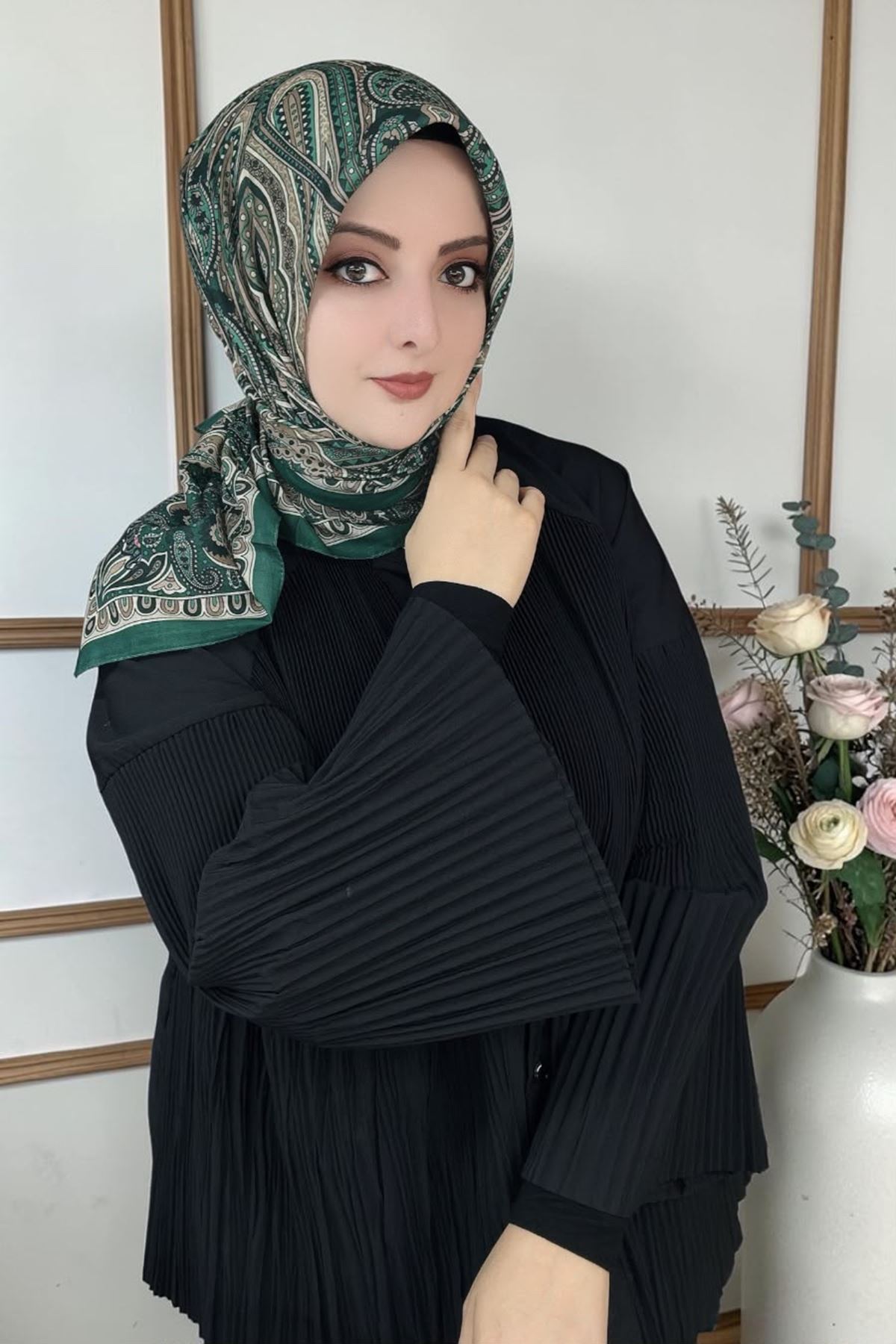 Rüya Lina Etnik Etro Desen Soft Eşarp Kod : 3225
