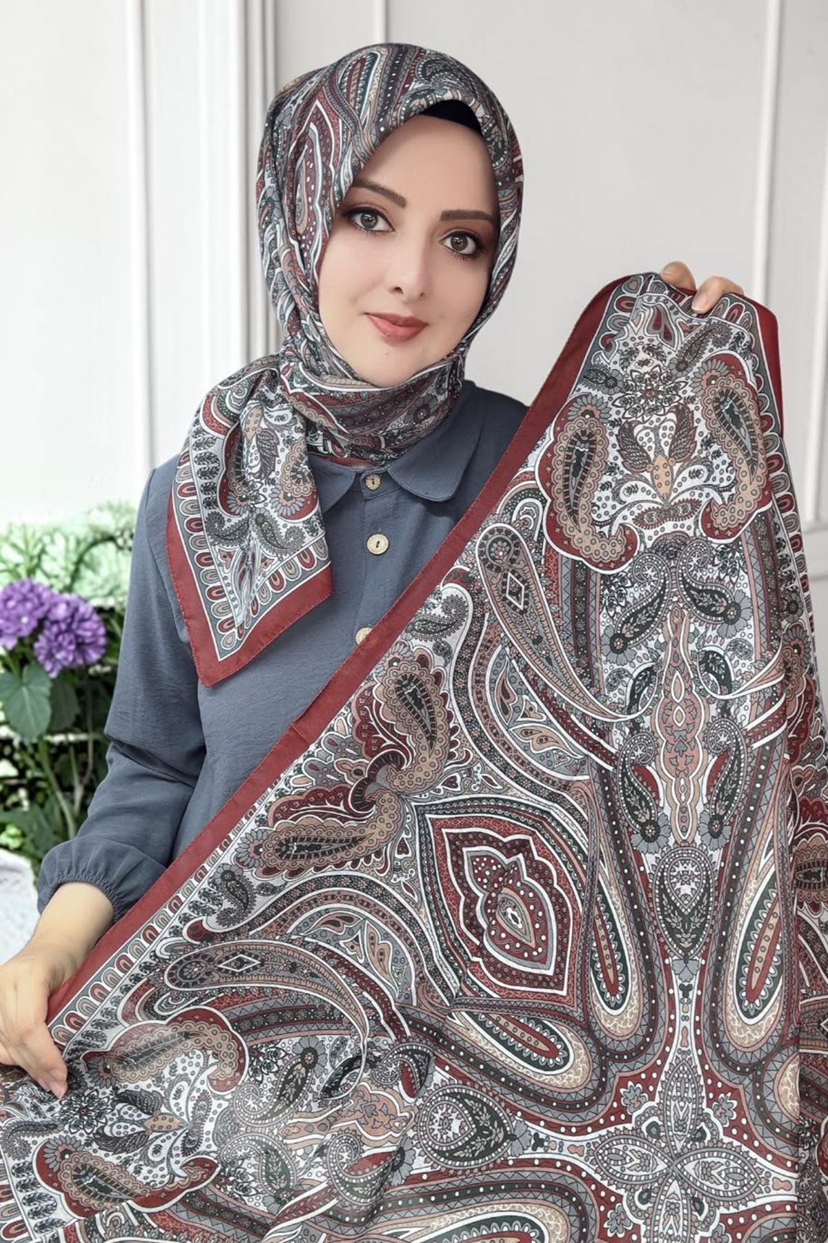 Rüya Lina Etnik Etro Desen Soft Eşarp Kod : 3225