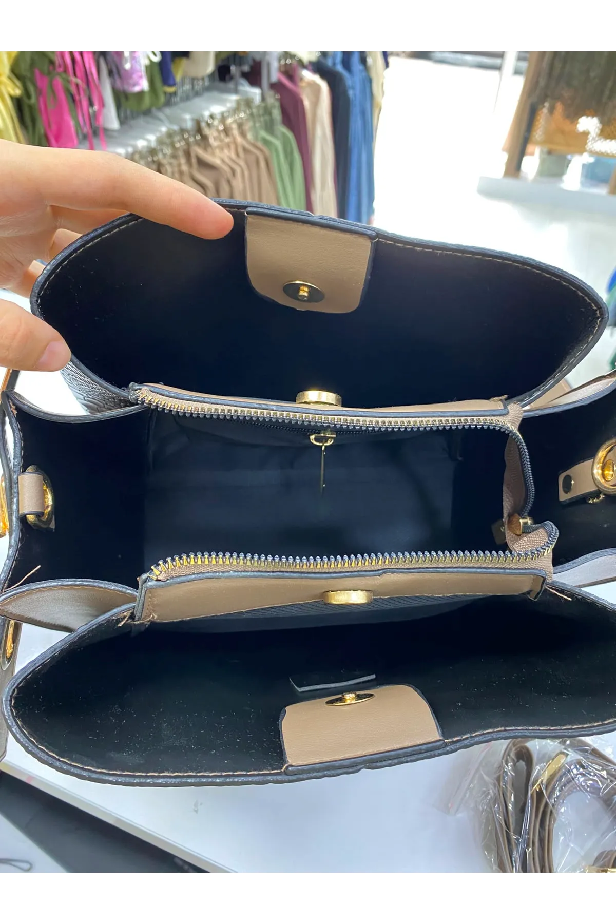 Unıty Bag Noır - Vizon