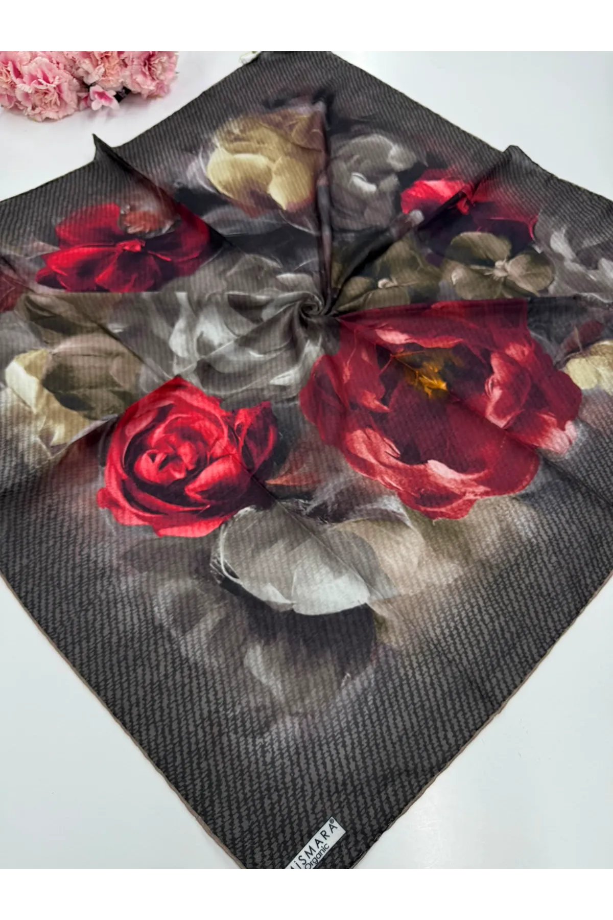 Rose Desen Organik  Eşarp Kod:5566
