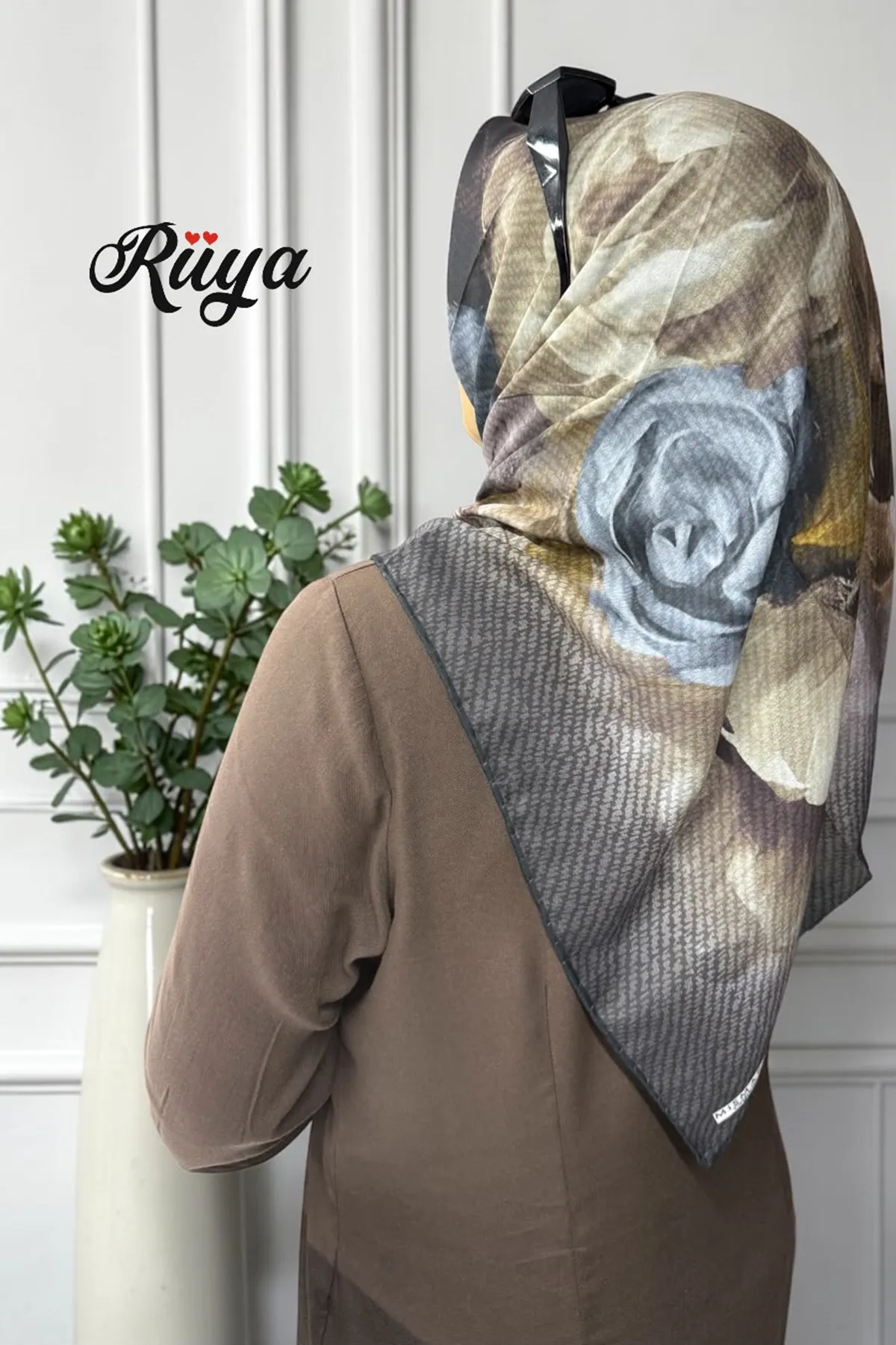 Rose Desen Organik  Eşarp Kod:5566