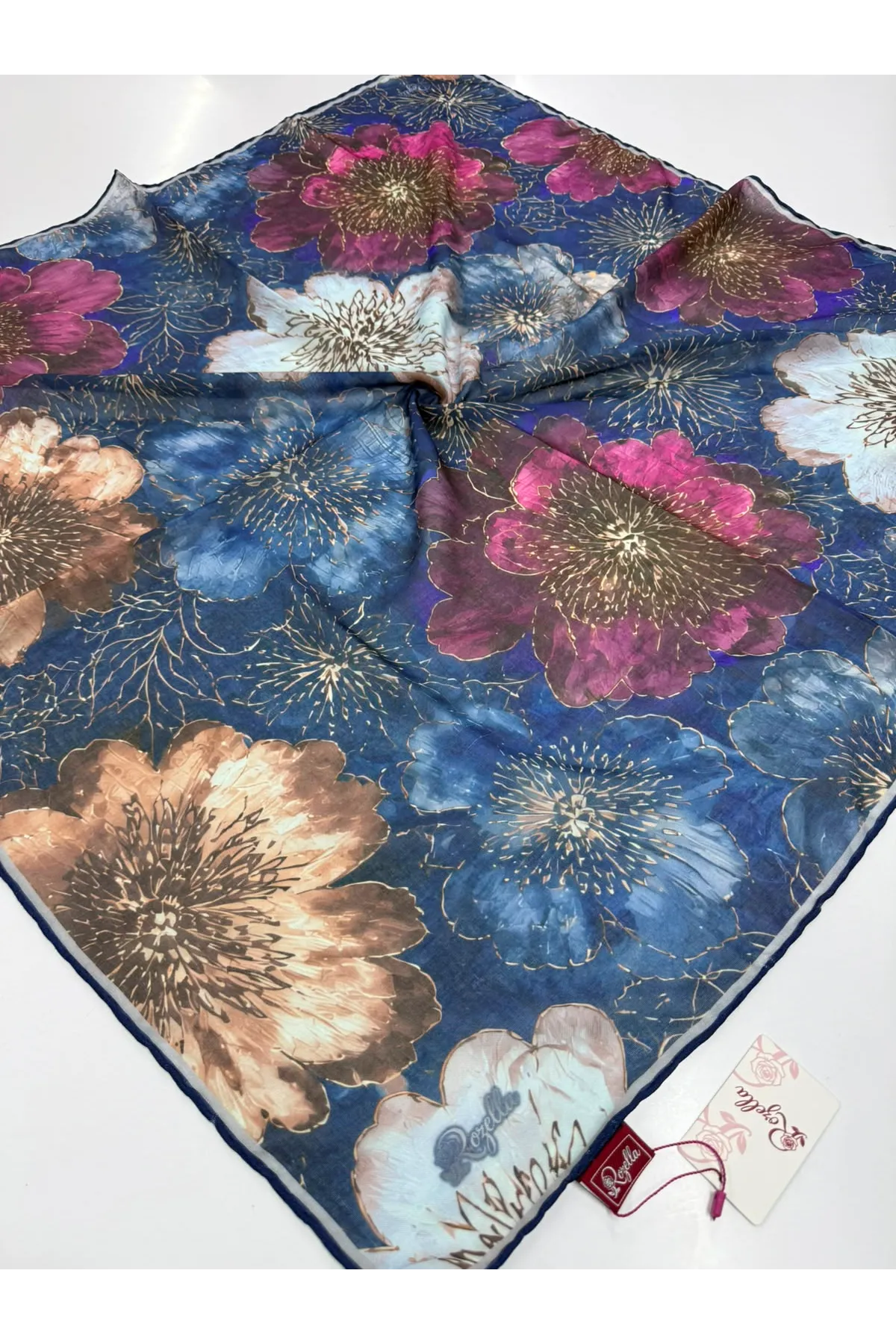 Rozella Soft Eşarp Gül Desen
