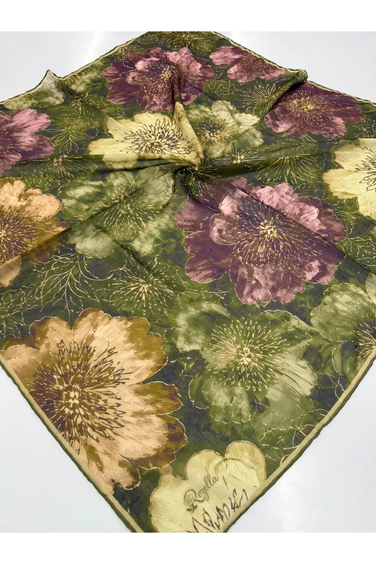 Rozella Soft Eşarp Gül Desen