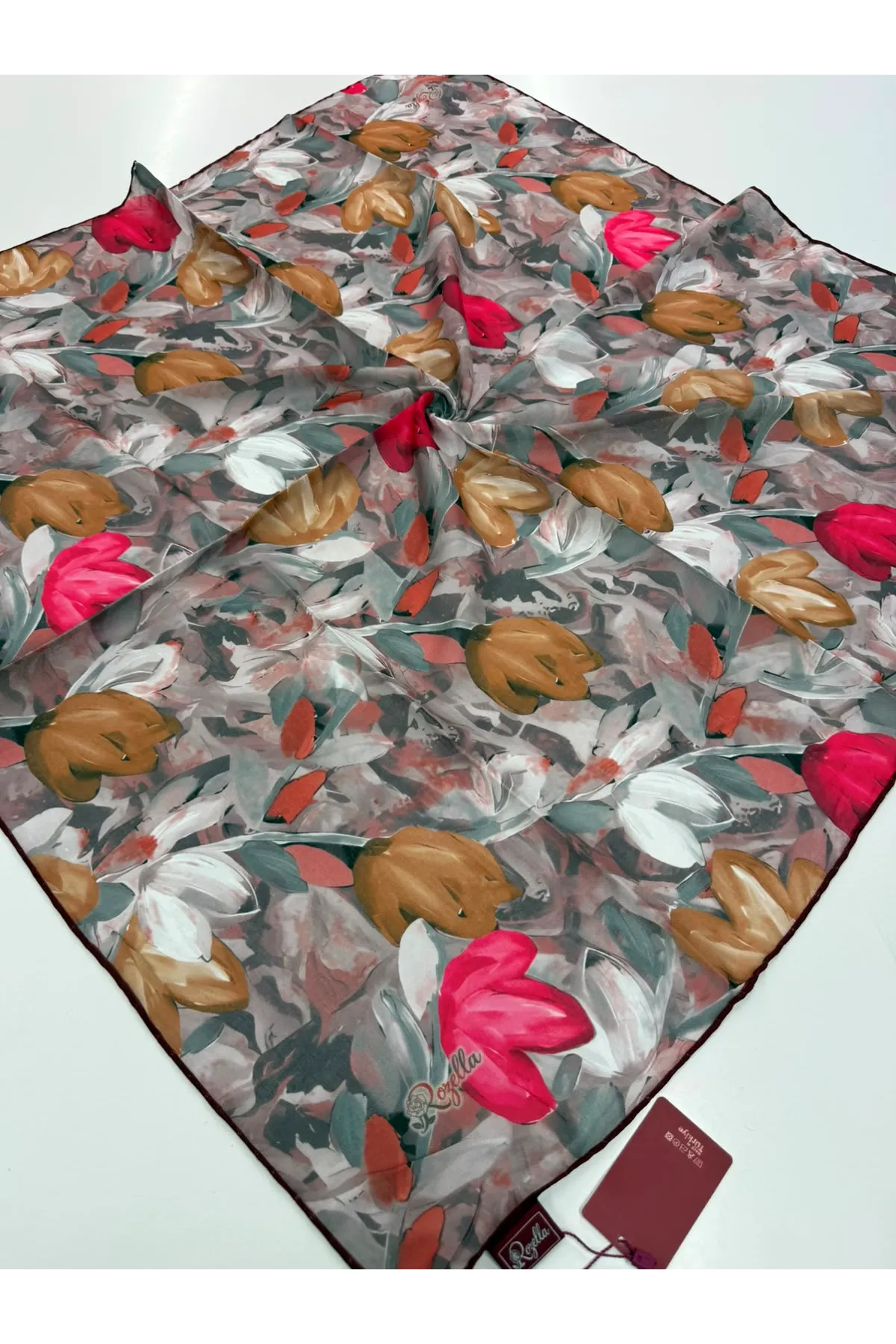 Rozella Soft Eşarp Lale Desen