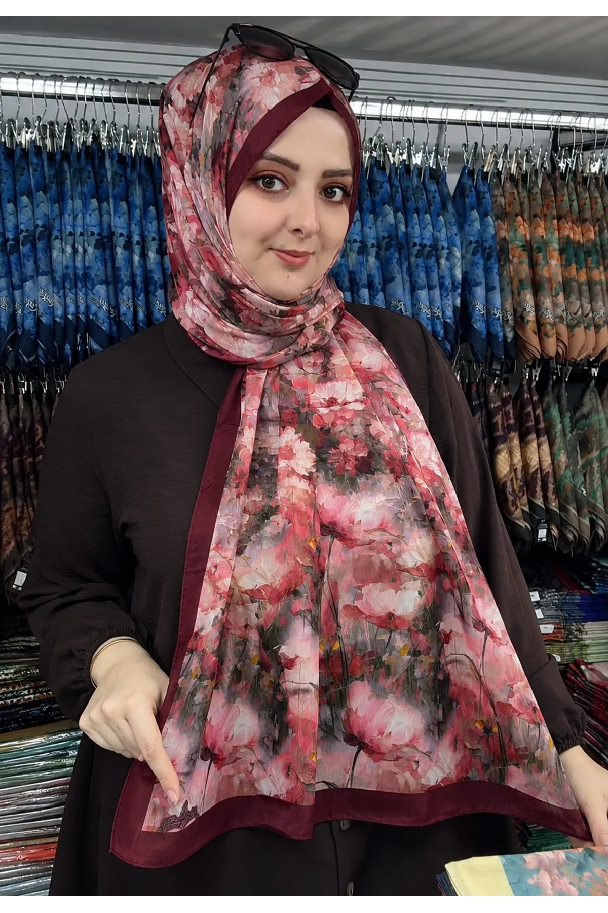 Gelincik Desen Kraş Şal 