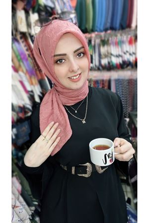 Bambu Kraş Eşarp Nude