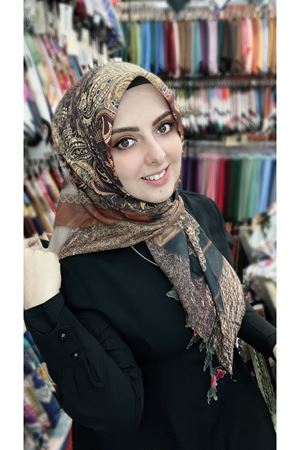 Rüya Koton Eşarp Etnik Desen