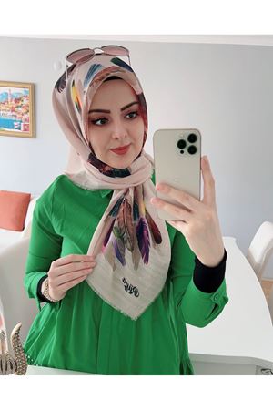 Rüya Koton Eşarp Tüy Desen