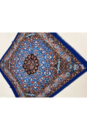 Rüya Koton Eşarp Mavi Etnik