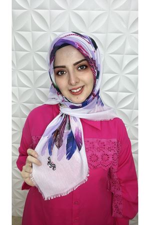 Rüya Koton Eşarp Tüy Desen