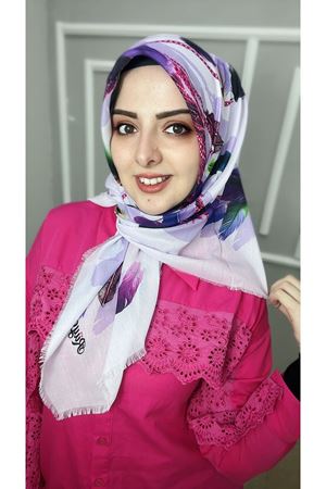 Rüya Koton Eşarp Tüy Desen