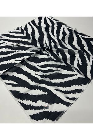 Rüya Koton Eşarp Siyah Beyaz Zebra