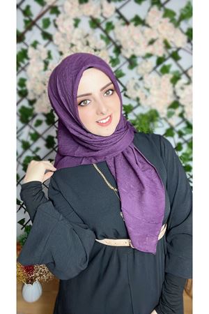 Bambu Kraş Eşarp Mor