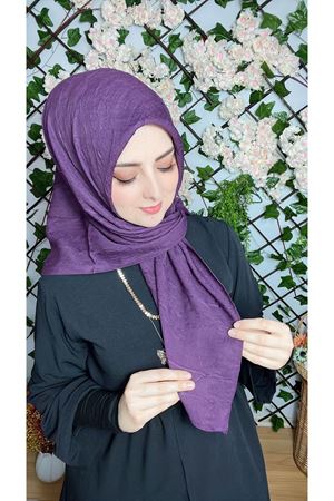 Bambu Kraş Eşarp Mor