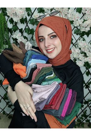 Bambu Kraş Eşarp Kiremit