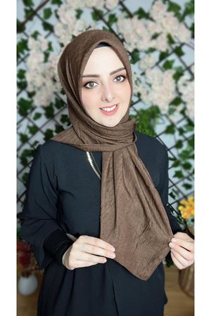 Bambu Kraş Eşarp Acı Kahve 1