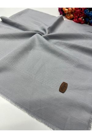 Tek Renk Koton Eşarp (Bal Peteği-Gri)