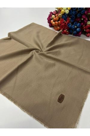 Tek Renk Koton Eşarp (Bal Peteği-Camel)