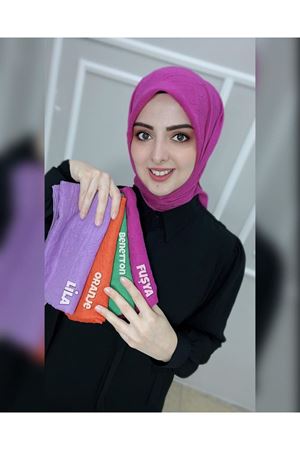 Bambu Kraş Eşarp Fuşya