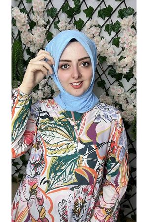 Bambu Kraş Eşarp Buz Mavi