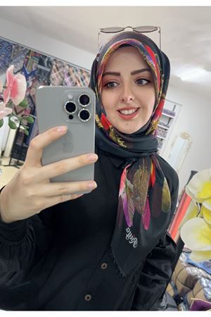 Rüya Koton Eşarp Tüy Desen 