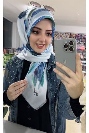 Rüya Koton Eşarp Tüy Desen