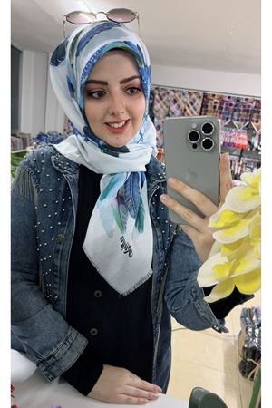 Rüya Koton Eşarp Tüy Desen