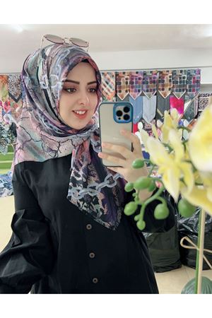 Rüya Koton Eşarp Renkli Zincir