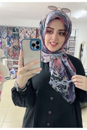 Rüya Koton Eşarp Renkli Zincir