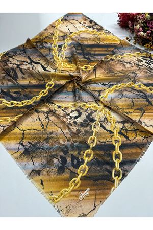 Rüya Koton Eşarp  Sarı Zincir