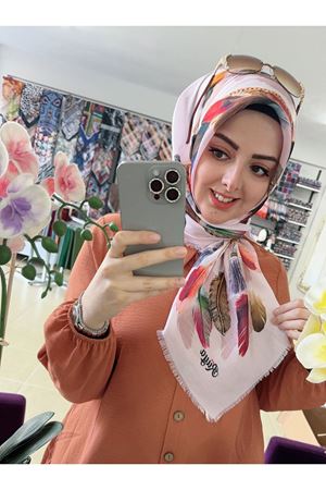 Rüya Koton Eşarp Tüy Desen