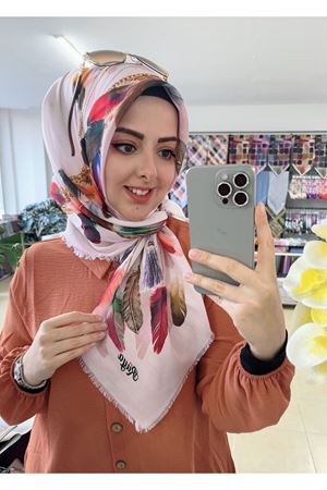 Rüya Koton Eşarp Tüy Desen