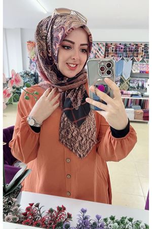 Rüya Koton Eşarp Etnik Desen