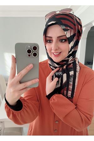 Rüya Koton Eşarp Meşhur Zebra Kahve