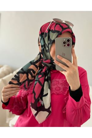 Rüya Koton Eşarp Yaprak Modeli kod:0211