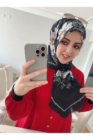 Rüya Koton Eşarp Papatya Desen