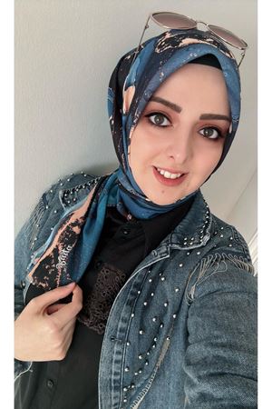 Rüya Koton Eşarp Alsu Modeli Koyu Mavi