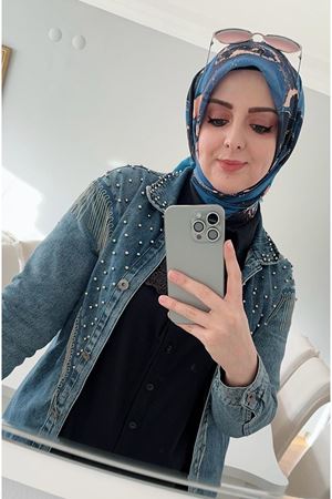 Rüya Koton Eşarp Alsu Modeli Koyu Mavi