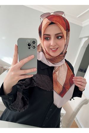 Rüya Koton Eşarp Taş Desen