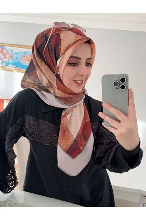 Rüya Koton Eşarp Taş Desen