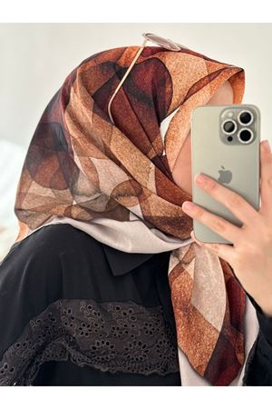 Rüya Koton Eşarp Taş Desen