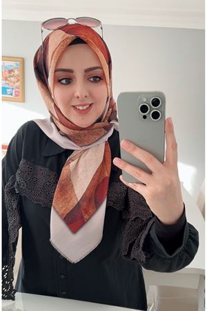 Rüya Koton Eşarp Taş Desen